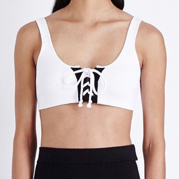 Fenty Puma by Rihanna Ribbed Lace-Up Cropped Bra Top - Picture 1 of 8